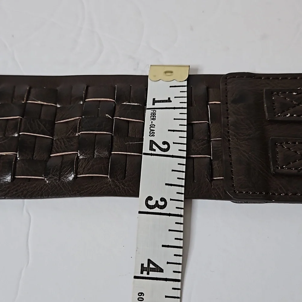 Double Buckle Wide Belt Sz M Brown NWT